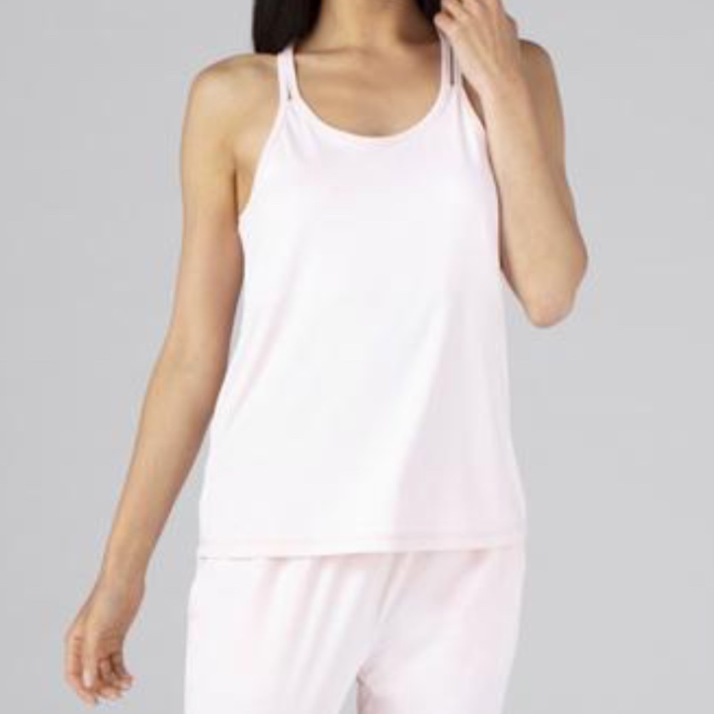 SHEEX Sz S Women’s Cross-Back Cami Blush Pink